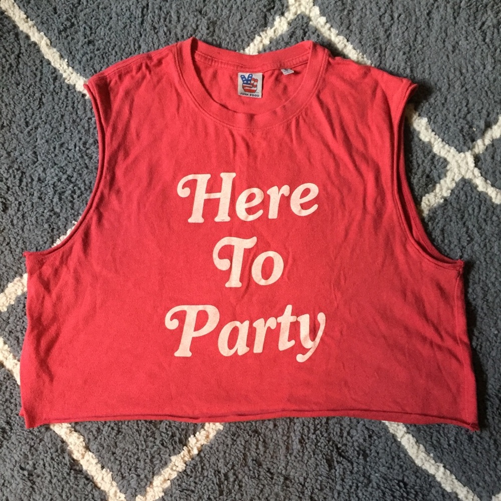 Here to Party crop top T-shirt
